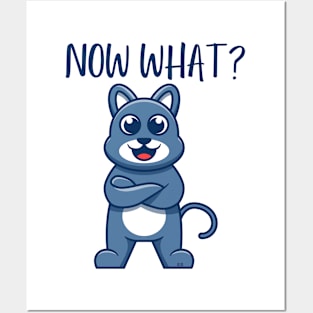 FUNNY KITTY CAT "Now What? Posters and Art